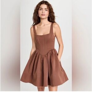 STAUD Landscape Dress (Brown)